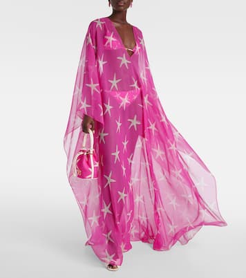 Printed silk chiffon kaftan | Valentino