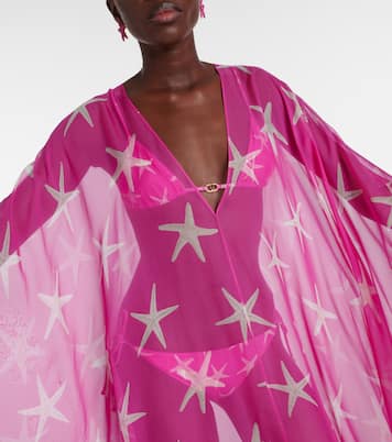 Printed silk chiffon kaftan | Valentino