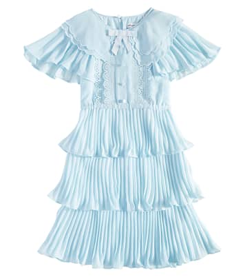 Abito in chiffon con balze | Self-Portrait Kids