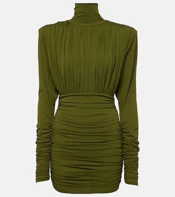 Ruched crêpe jersey minidress | Alex Perry