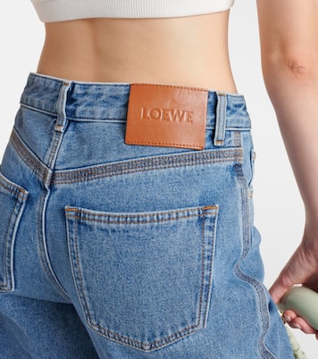 Anagram mid-rise cropped straight jeans | Loewe