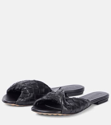 Blink Intrecciato leather slides | Bottega Veneta