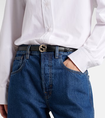 Interlocking G leather belt | Gucci