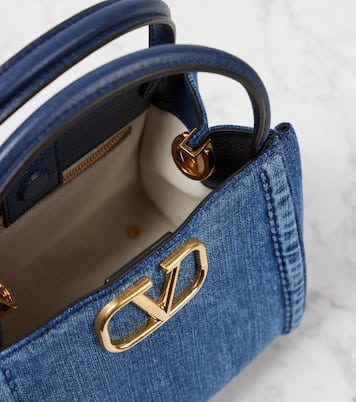 Alltime Small denim tote bag | Valentino Garavani
