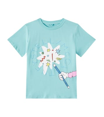 Camiseta de jersey de algodón estampada | Stella McCartney Kids