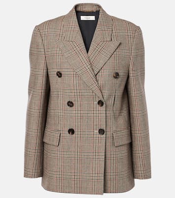 Prince of Wales check wool-blend blazer | Chloé