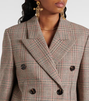 Prince of Wales check wool-blend blazer | Chloé