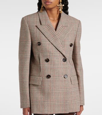 Prince of Wales check wool-blend blazer | Chloé
