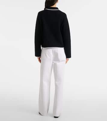 Wool and cashmere zip-up sweater | Jardin des Orangers