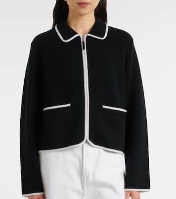 Wool and cashmere zip-up sweater | Jardin des Orangers
