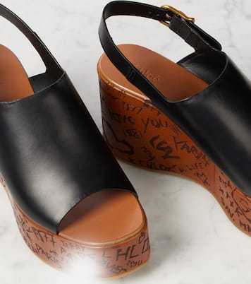 Sandales compensées Maxime en cuir | Chloé