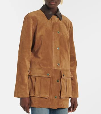Giacca Suz in suede con pelle | Veronica Beard