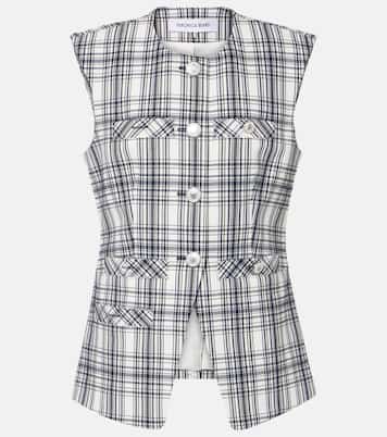 Gilet Tamara in misto cotone a quadri | Veronica Beard