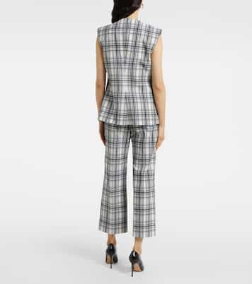 Gilet Tamara in misto cotone a quadri | Veronica Beard