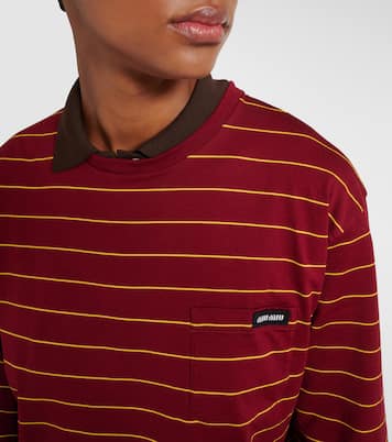Striped cotton top | Miu Miu