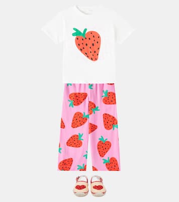 T-shirt in jersey di cotone con stampa | Stella McCartney Kids