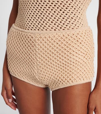 Shorts de croché de mezcla de algodón | Elie Saab