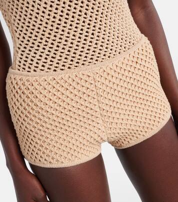Shorts de croché de mezcla de algodón | Elie Saab