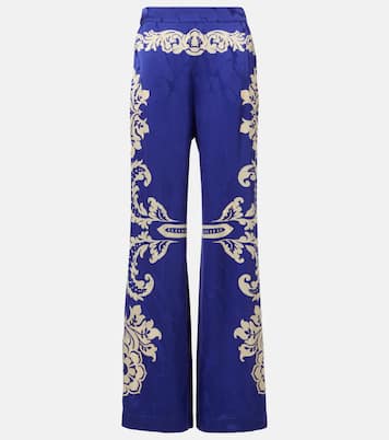 Pantalones rectos de tiro medio estampados | Etro