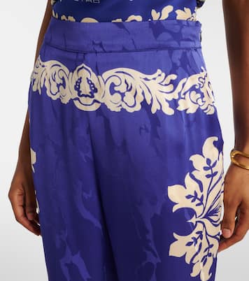 Pantalones rectos de tiro medio estampados | Etro