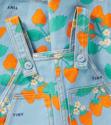 Salopette en jean à logo | Tinycottons