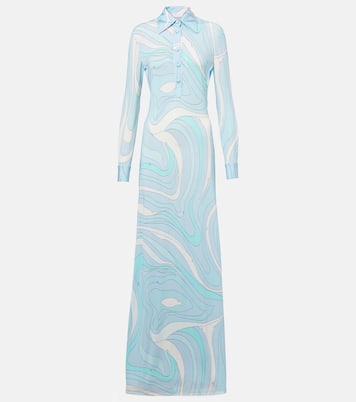 Robe chemise Marmo imprimée | Pucci