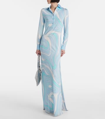 Robe chemise Marmo imprimée | Pucci
