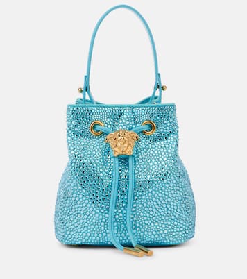 Bucket-Bag La Medusa Medium mit Kristallen | Versace