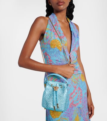 Bucket-Bag La Medusa Medium mit Kristallen | Versace