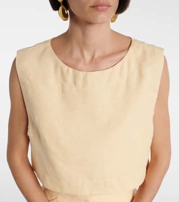 Martina linen crop top | Posse