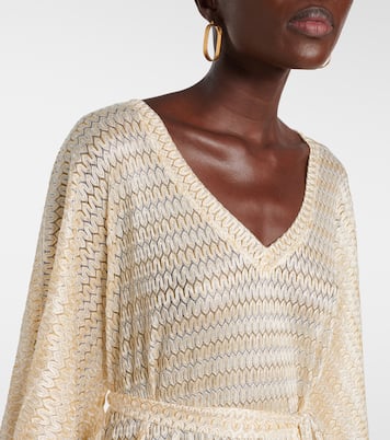 June knitted lamé kaftan | Melissa Odabash