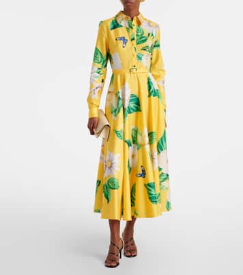 Robe chemise Zara en coton à fleurs | Leo Lin
