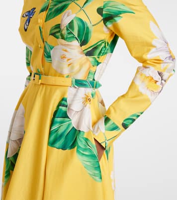 Robe chemise Zara en coton à fleurs | Leo Lin