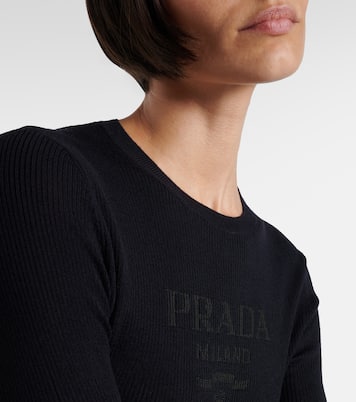 Wool and silk-blend sweater | Prada