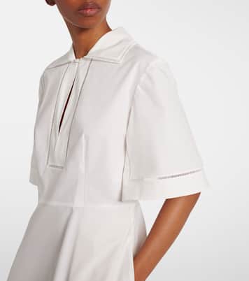 Besticktes Midikleid aus Baumwollpopeline | Róhe