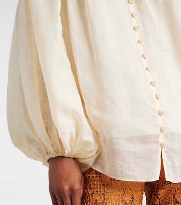 Coco embroidered ramie blouse | Zimmermann