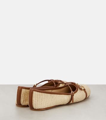 Gucci Horsebit raffia ballet flats | Gucci