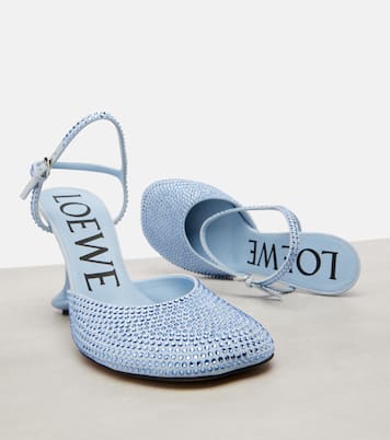 Toy 90 crystal-embellished leather pumps | Loewe