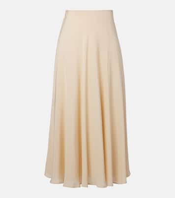 Erika silk midi skirt | Loro Piana