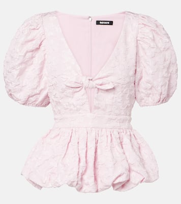 Top de jacquard con péplum | Rotate