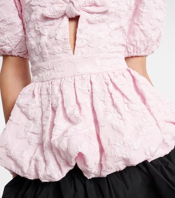 Top de jacquard con péplum | Rotate