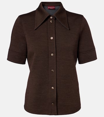 Chemise en laine et coton mélangés | Gucci