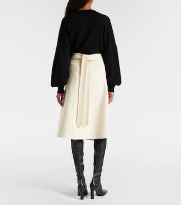 Bodhi high-rise wool-blend bouclé wrap skirt | Proenza Schouler