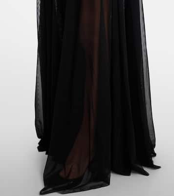 Hooded sheer maxi dress | Norma Kamali