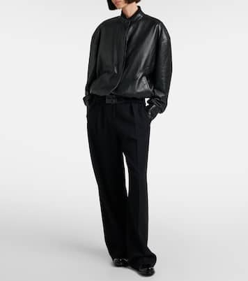 Eleonora leather bomber jacket | The Row