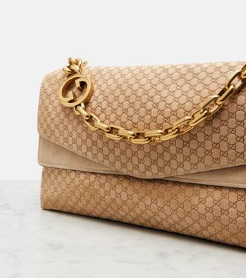 Schultertasche GG Large aus Veloursleder | Gucci
