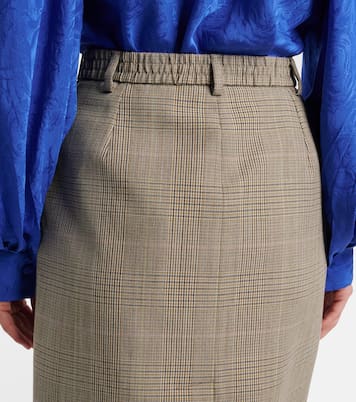 Minigonna in lana Principe di Galles | Gucci