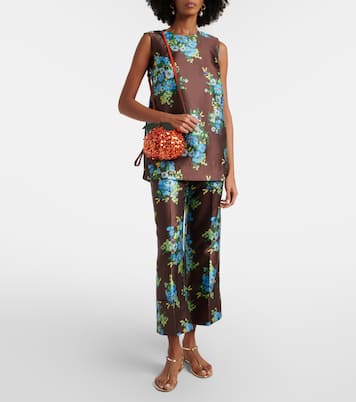 Orange Mini sequined crossbody bag | Alémais