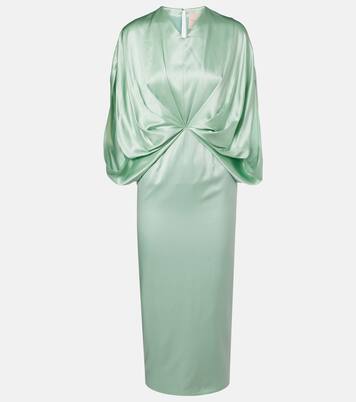 Tari gathered silk cocktail dress | Roksanda