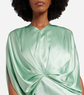 Tari gathered silk cocktail dress | Roksanda